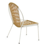 Καρέκλα Dapper λευκό μέταλλο-pe φυσικό 64.5x71x92.5εκ - Image 3