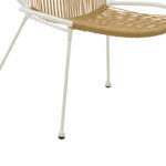 Καρέκλα Dapper λευκό μέταλλο-pe φυσικό 64.5x71x92.5εκ - Image 7