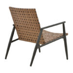 Πολυθρόνα Eamon μαύρο αλουμίνιο και pe rattan σε καφέ απόχρωση 72.5x73.5x77εκ (Σετ 2 τεμαχίων) - Image 3