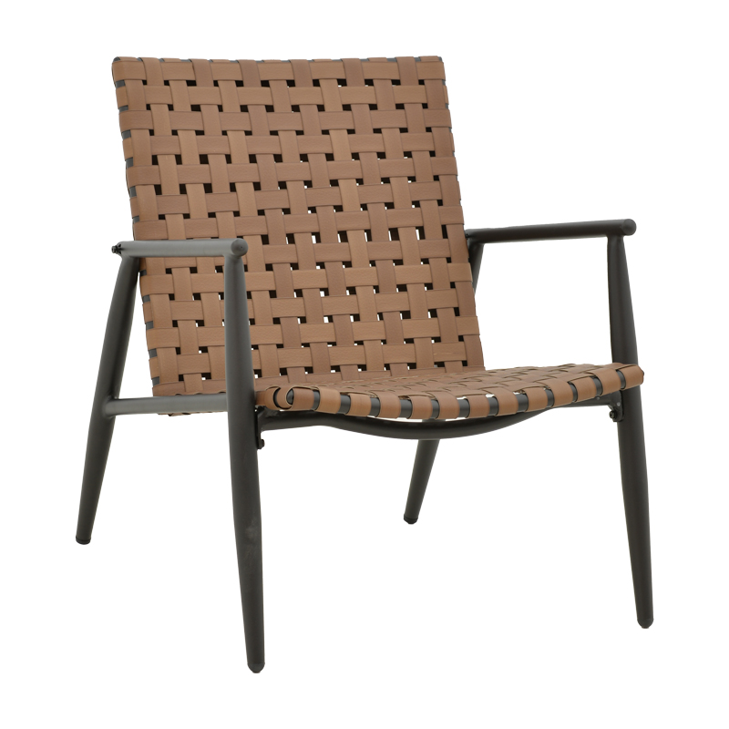 product_pako_152-000050 Πολυθρόνα Eamon μαύρο αλουμίνιο και pe rattan σε καφέ απόχρωση 72.5x73.5x77εκ (Σετ 2 τεμαχίων) - Image 1