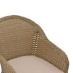 Πολυθρόνα κήπου Hadrian rattan καφέ- textilene μπεζ 57x70x85εκ - Image 8