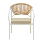 Σαλόνι Bonanza σετ 4τμχ rattan μπεζ-μέταλλο λευκό - Image 6