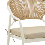 Σαλόνι Bonanza σετ 4τμχ rattan μπεζ-μέταλλο λευκό - Image 7
