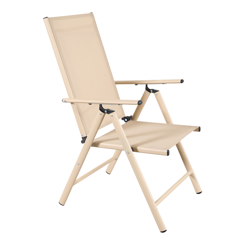 product_pako_152-000104 Πολυθρόνα Candor σαμπανί μέταλλο με textilene 51.5x63.5x107εκ (Σετ 4 τεμαχίων) - Image 1
