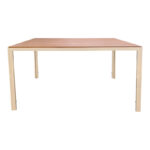 Τραπέζι Nares σαμπανί αλουμίνιο plywood σε φυσική απόχρωση 140x80x72.5εκ - Image 2