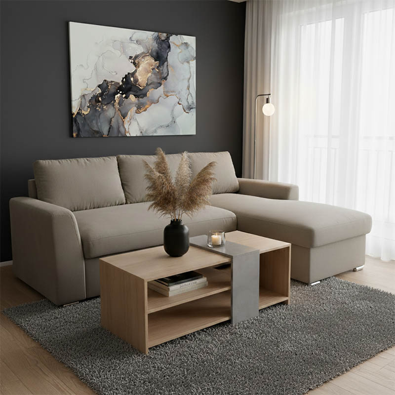 product_pako_165-000016 Γωνιακός καναπές-κρεβάτι αριστερή γωνία Belle μπεζ 236x164x88εκ - Image 1
