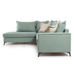 Γωνιακός καναπές δεξιά γωνία Romantic ύφασμα Ciel-Cream 290x235x95εκ - Image 4