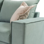 Γωνιακός καναπές δεξιά γωνία Romantic ύφασμα Ciel-Cream 290x235x95εκ - Image 5