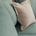 Γωνιακός καναπές δεξιά γωνία Romantic ύφασμα Ciel-Cream 290x235x95εκ - Image 6