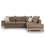 Γωνιακός καναπές αριστερή γωνία Luxury II ύφασμα mocha-cream 290x235x95εκ - Image 3