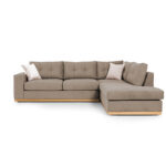 Γωνιακός καναπές αριστερή γωνία Boston ύφασμα mocha-cream 280x225x90εκ - Image 3