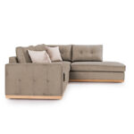 Γωνιακός καναπές αριστερή γωνία Boston ύφασμα mocha-cream 280x225x90εκ - Image 4