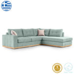 Γωνιακός καναπές αριστερή γωνία Boston ύφασμα ciel-cream 280x225x90εκ - Image 2