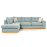 Γωνιακός καναπές δεξιά γωνία Boston ύφασμα ciel-cream 280x225x90εκ - Image 3