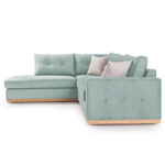 Γωνιακός καναπές δεξιά γωνία Boston ύφασμα ciel-cream 280x225x90εκ - Image 4