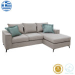 Γωνιακός καναπές Fabulous αναστρέψιμος ύφασμα elephant-ciel 240x165x95εκ - Image 2