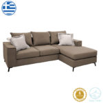 Γωνιακός καναπές Fabulous αναστρέψιμος ύφασμα mocha-cream 240x165x95εκ - Image 2