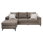 Γωνιακός καναπές Fabulous αναστρέψιμος ύφασμα mocha-cream 240x165x95εκ - Image 3