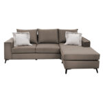 Γωνιακός καναπές Fabulous αναστρέψιμος ύφασμα mocha-cream 240x165x95εκ - Image 4