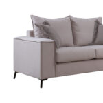 Καναπές Verona 2θέσιος cream - μαξιλάρια mocha 173x93x100εκ - Image 2
