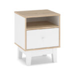 Κομοδίνο Awell sonoma-λευκό 45x44x58εκ (Σετ 2 τεμαχίων)