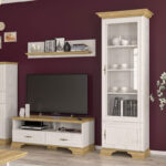 Βιτρίνα Jaden golden oak-λευκό antique 70,5x43x197,5εκ - Image 2