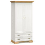 Ντουλάπα Jaden δίφυλλη golden oak-λευκό antique 101x62x197,5εκ - Image 2
