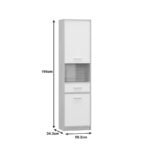 Στήλη Letto σε oak - λευκό ματ απόχρωση 50,2x34,3x195εκ - Image 2