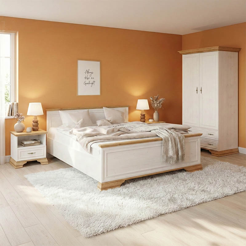 product_pako_173-000057 Σετ Κρεβατοκάμαρας Jaden με Κρεβάτι oak -λευκό 160x200εκ Σετ 4τεμ - Image 1