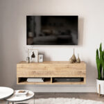 Έπιπλο τηλεόρασης επιτοίχιο Roscoe oak 100x31,5x29,5εκ - Image 4