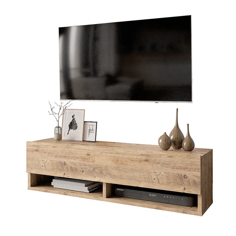 product_pako_176-000007 Έπιπλο τηλεόρασης επιτοίχιο Roscoe oak 100x31,5x29,5εκ - Image 1