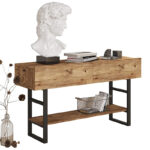 Κονσόλα Vien oak-μαύρο 139x43x75,5εκ - Image 2