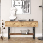 Κονσόλα Vien oak-μαύρο 139x43x75,5εκ - Image 3