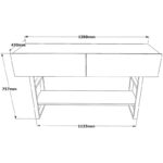 Κονσόλα Vien oak-μαύρο 139x43x75,5εκ - Image 4