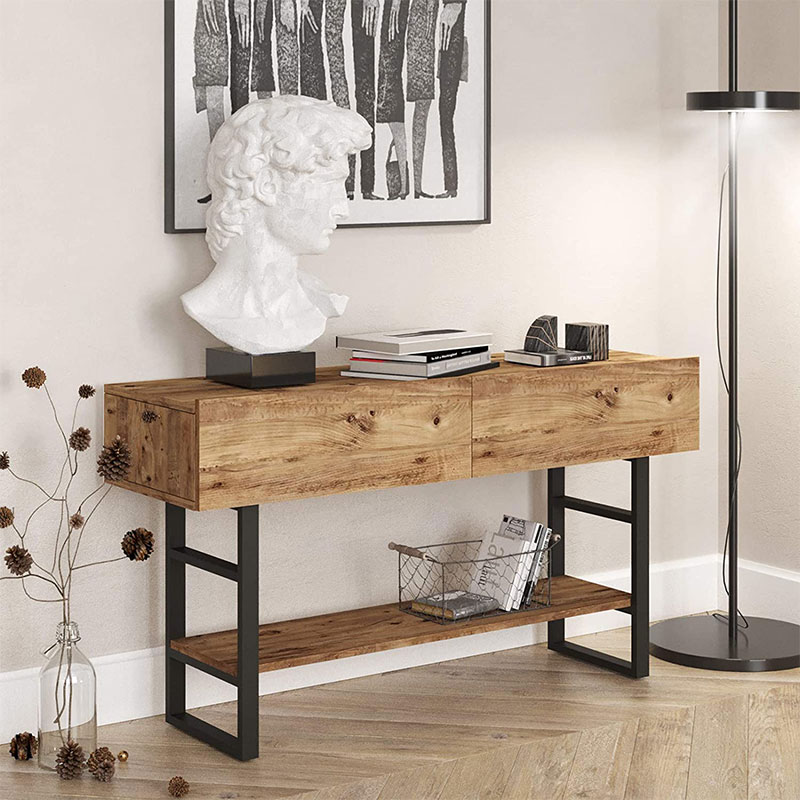 product_pako_176-000008 Κονσόλα Vien oak-μαύρο 139x43x75,5εκ - Image 1