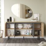 Μπουφές Augusta oak-ανθρακί 160x40x78.5εκ - Image 3