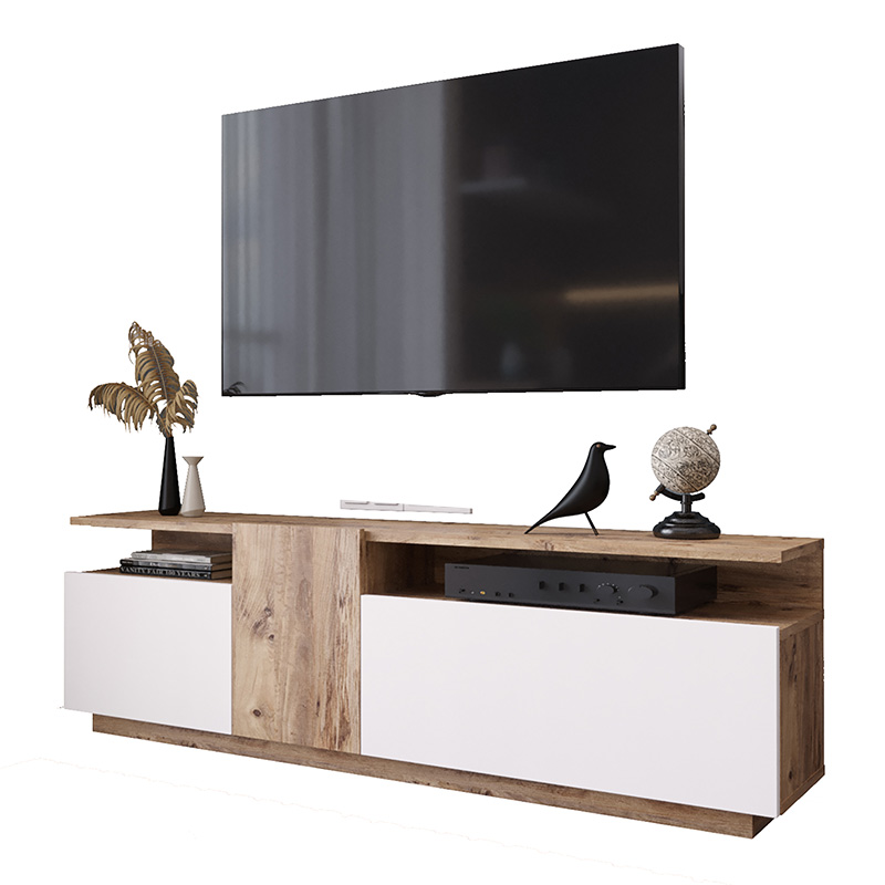 product_pako_176-000055 Έπιπλο τηλεόρασης Elana sonoma-λευκό 150x29.5x46.3εκ - Image 1