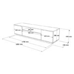 Έπιπλο τηλεόρασης Soren sonoma-ανθρακί 180x.44.5x44.6εκ - Image 6