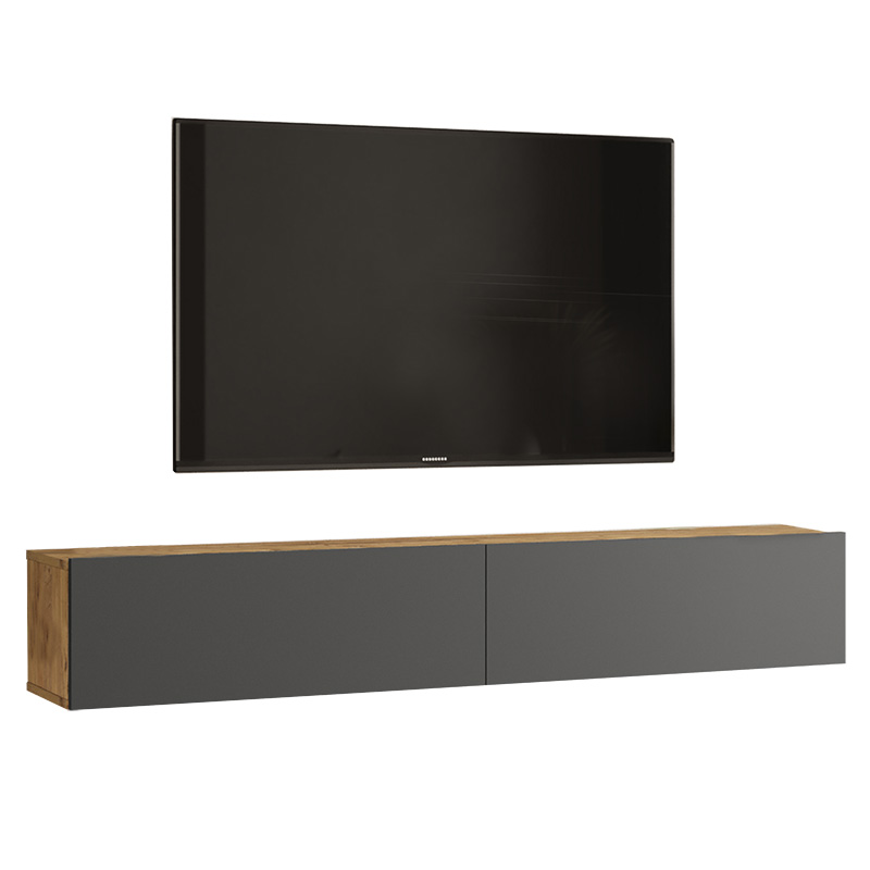 product_pako_176-000058 Έπιπλο τηλεόρασης επιτοίχιο Dello ανθρακί-sonoma 180x31.6x29.6εκ - Image 1