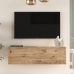 Έπιπλο τηλεόρασης επιτοίχιο Serit sonoma 100x31.6x29.6εκ - Image 4