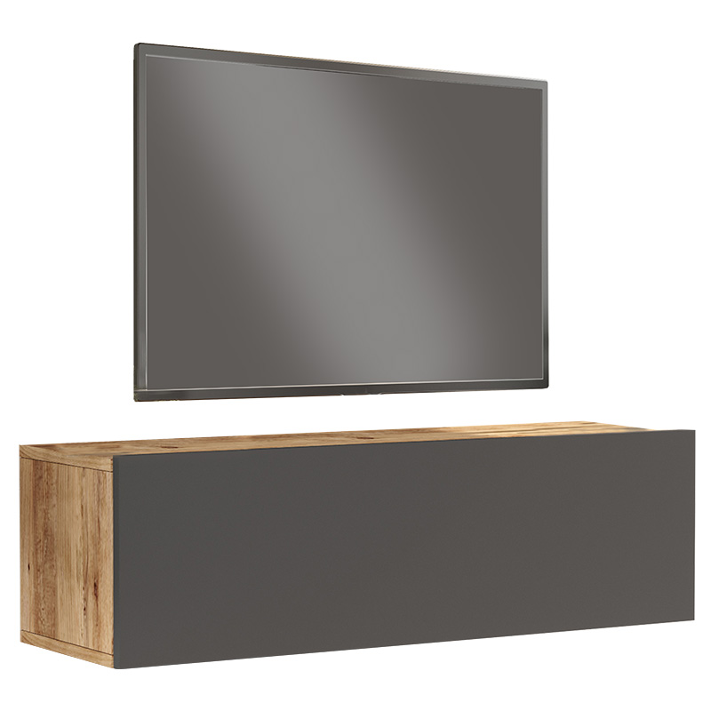 product_pako_176-000067 Έπιπλο τηλεόρασης επιτοίχιο Serit ανθρακί-sonoma 100x31.6x29.6εκ - Image 1