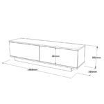 Έπιπλο τηλεόρασης Zoeva wenge 140x.35x38.2εκ - Image 6