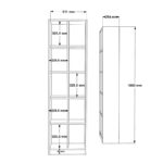 Βιβλιοθήκη Oteca 10θέσεων oak 51.1x25.4x180εκ - Image 5