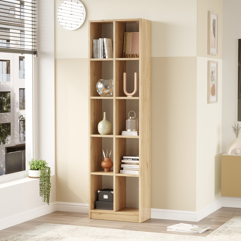 product_pako_176-000198 Βιβλιοθήκη Oteca 10θέσεων oak 51.1x25.4x180εκ - Image 1
