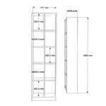 Βιβλιοθήκη Oteca 10θέσεων σε λευκή απόχρωση 51.1x25.4x180εκ - Image 5