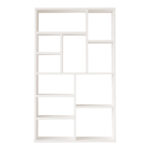 Βιβλιοθήκη Boteca 10θέσεων σε λευκή απόχρωση 75x22x123.6εκ - Image 2