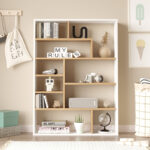 Βιβλιοθήκη Decora σε oak-λευκό απόχρωση 90x22x123.6εκ - Image 3