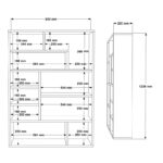 Βιβλιοθήκη Decora σε oak-λευκό απόχρωση 90x22x123.6εκ - Image 4