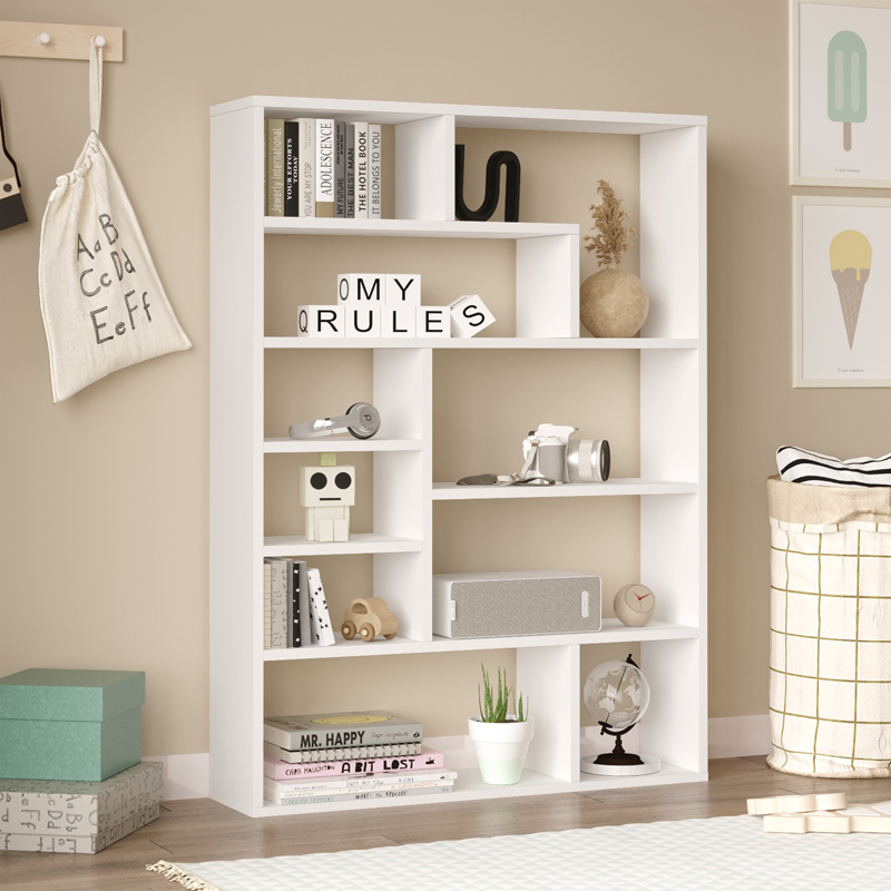 product_pako_176-000205 Βιβλιοθήκη Decora σε λευκη απόχρωση 90x22x123.6εκ - Image 1