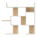 Ραφιέρα τοίχου Maze λευκό με oak 93,3x14,5x90εκ - Image 3